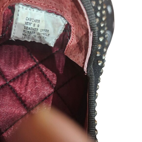 Steve Madden Mens Caviarr Black Studded Loafers Leather Upper Rubber Outsole Siz - Picture 5 of 6